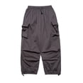 thumbnail image 1 of Valcatch Women Baggy Cargo Pants Drawstring Elastic Ruched Cargo Pants Multiple Pockets Jogger Wide Leg Parachute Pants, 1 of 2