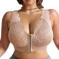 thumbnail image 1 of Valcatch Women Front Closure Bras Full Coverage Lace Underwire Bras Wireless Comfortable Bralettes with Wide Strap, 1 of 5