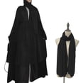 thumbnail image 1 of Valcatch Women Muslim Dress Chiffon Open Front Cardigan Abaya Dress with Hijab Middle East Arabian Prayer Belted Eid Long Dress, 1 of 6