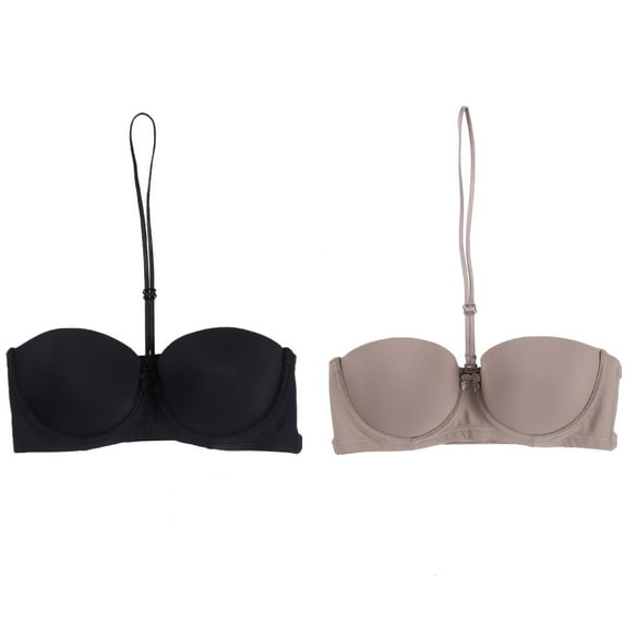 Valcatch Women's Beauty Back Smoothing Strapless Bra With Detachable Halterneck Strap