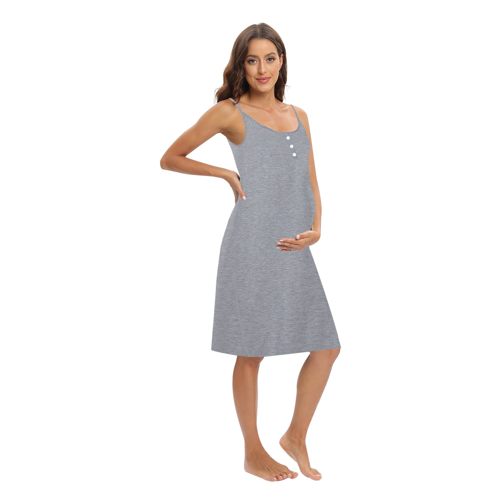 Valcatch Women's Nursing Nightgown Maternity Dress Breastfeeding Gown