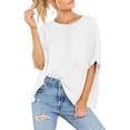 thumbnail image 1 of Valcatch Women's Oversized T Shirts Short Sleeve Crewneck Summer Tops,Casual Loose Basic Tee Shirts for Women 2024 Trendy, 1 of 4