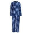 thumbnail image 1 of Valcatch Women's Pajamas Set Long Sleeve Soft Sleepwear Polka Dot Printed Nightwear with Long Pants(Navy Blue, 2XL), 1 of 4