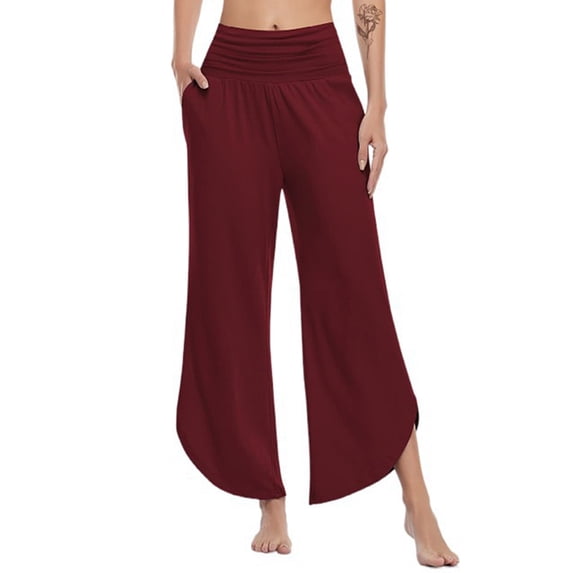 Valcatch Women's Wide Leg Yoga Pants, High Waisted Comfy Dance Sweatpants, Soft Loose Casual Joggers for Women with Pockets