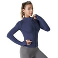 thumbnail image 1 of Valcatch Women's Workout Quick Dry Jacket Lightweight Zip Up Yoga Jacket Cropped Athletic Slim Fit Tops, 1 of 6