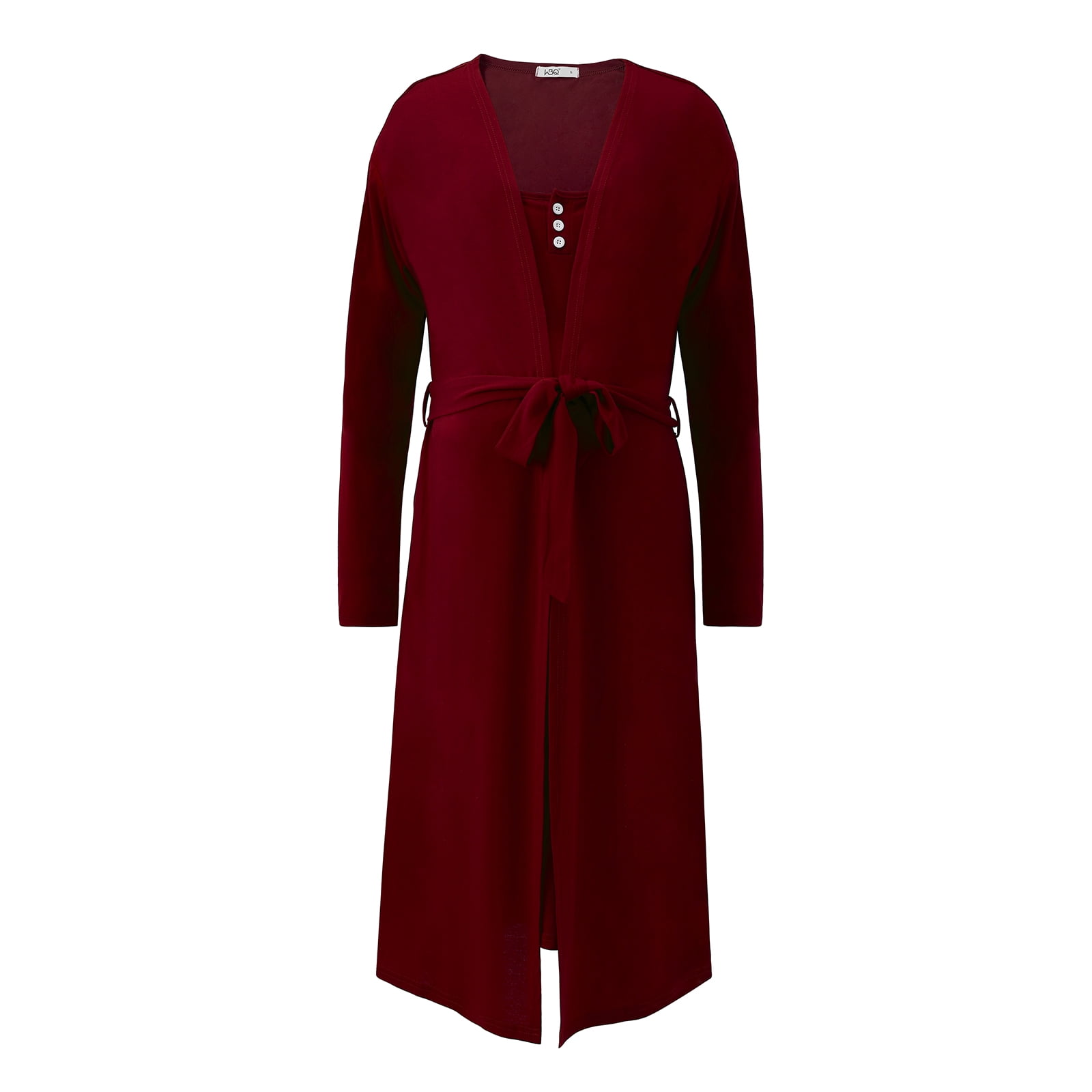 Valcatch Womens Maternity Robe 2 Piece Nursing Nightgown for Breastfeeding 3 in 1 Labor Delivery Nursing Dress Bathrobe Sleepwear
