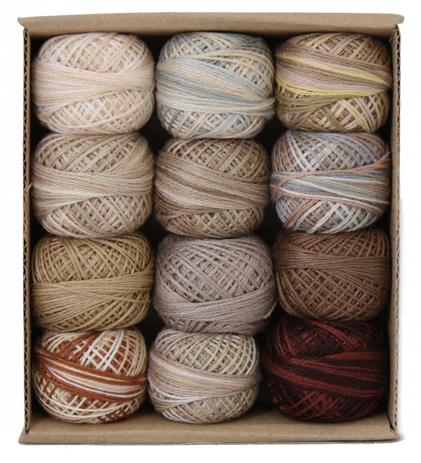 Valdani 3-Strand Ball Floss 30yd Beige and Brown 12 Colors