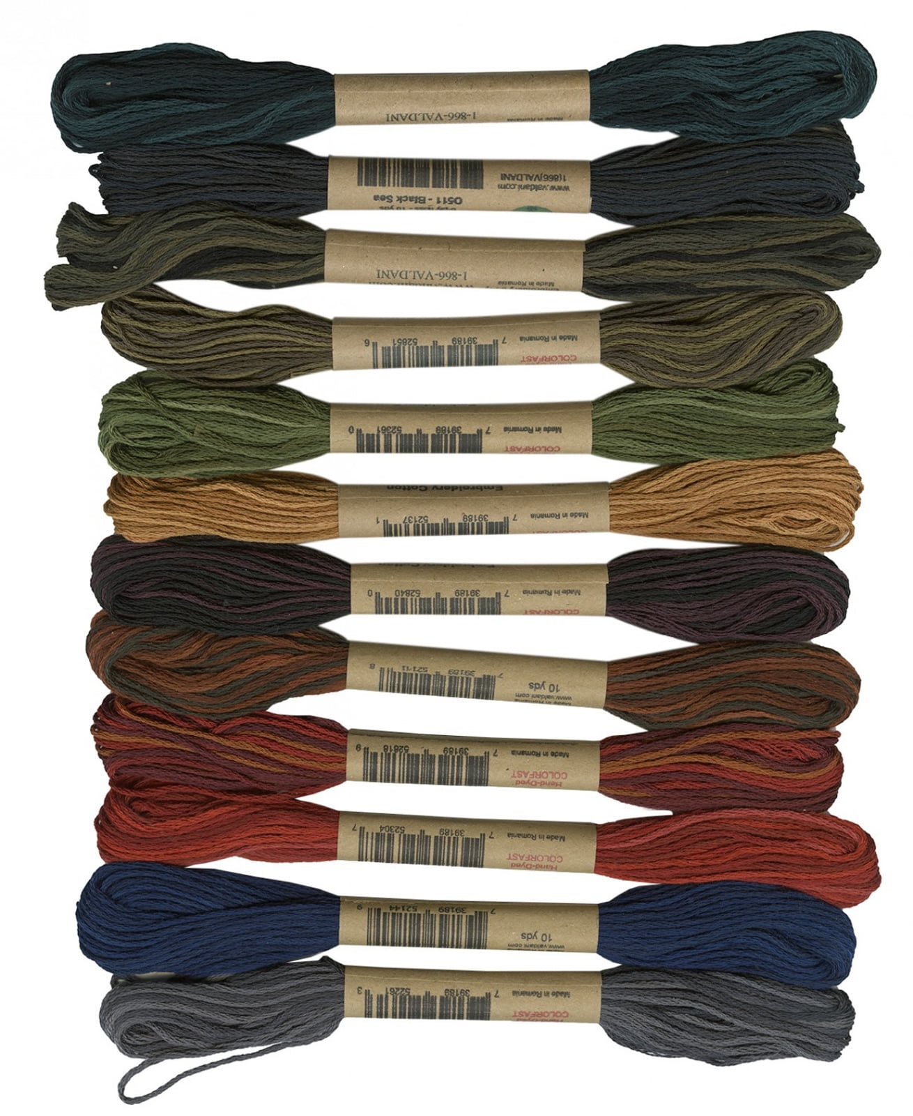 Valdani Floss 6 Strand Skein 10yd Country Lights 1 Collection 12 Colors