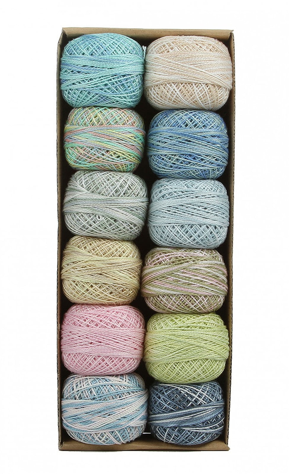 Valdani Pearl Cotton Ball Size 12 109yd 12 Colors Pastels