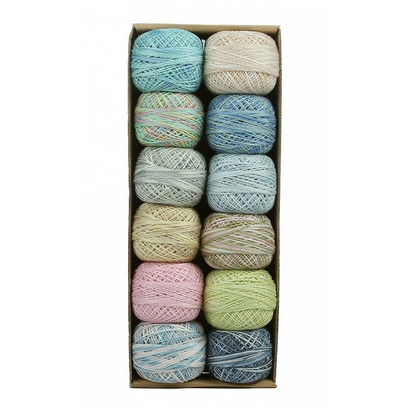 Valdani Pearl Cotton Ball Size 12 109yd 12 Colors Pastels