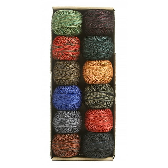 Valdani Pearl Cotton Ball Size 12 109yd Country Lights 1 Dark