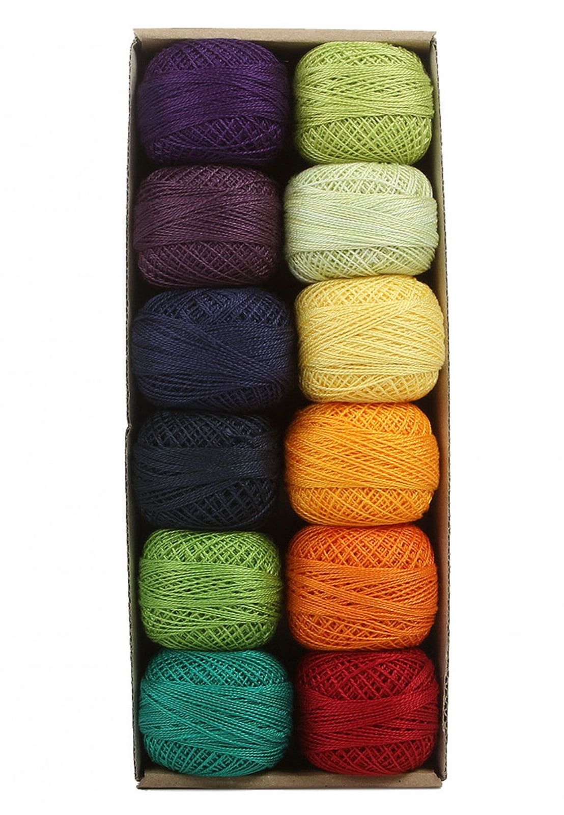 Valdani Pearl Cotton Ball Size 12 109yd Rainbow Dark