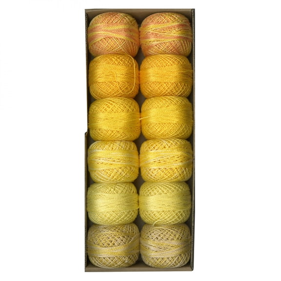Valdani Pearl Cotton Ball Size 12 109yd Two In Yellow