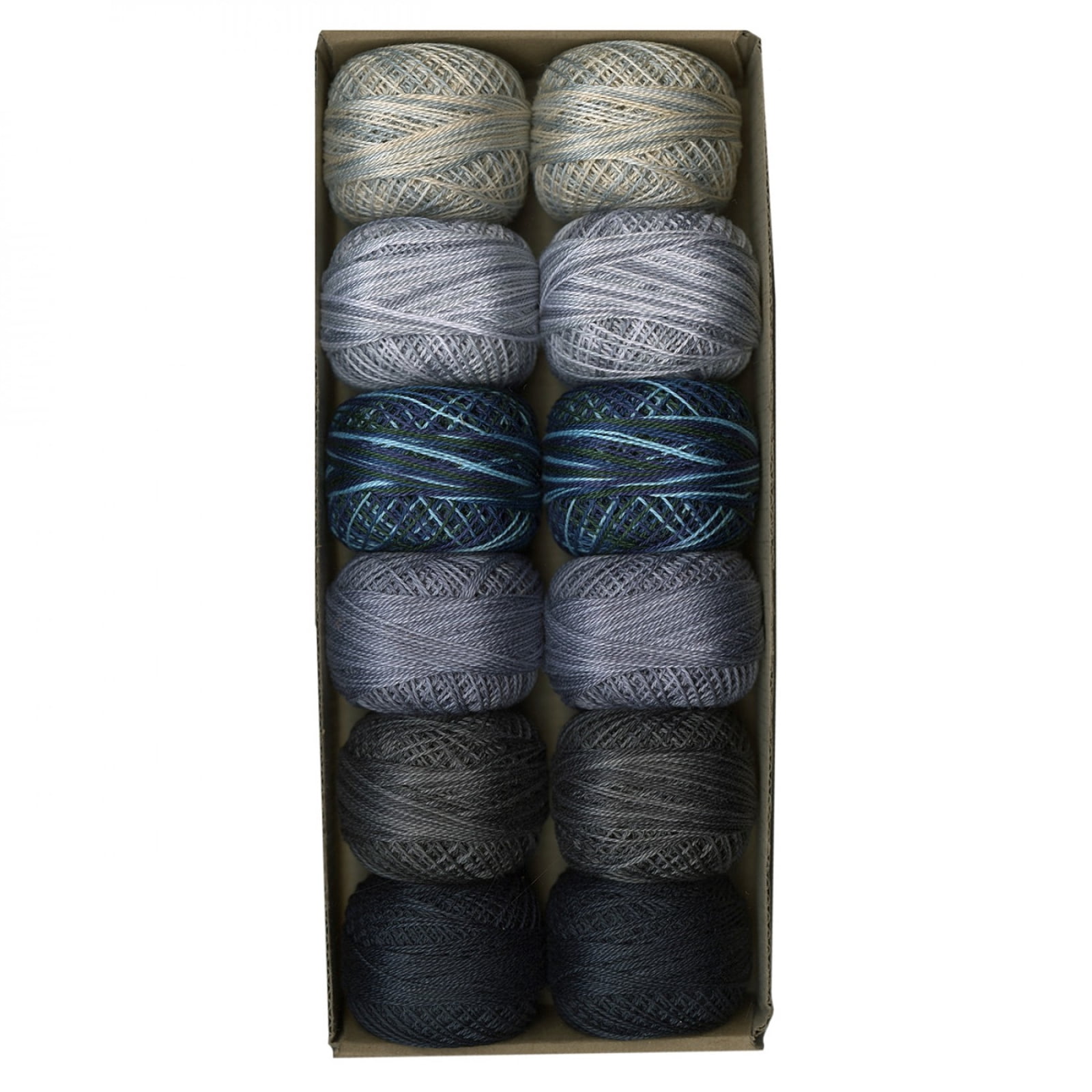 Valdani Pearl Cotton Ball Size 12 109yd Two Stormy Clouds