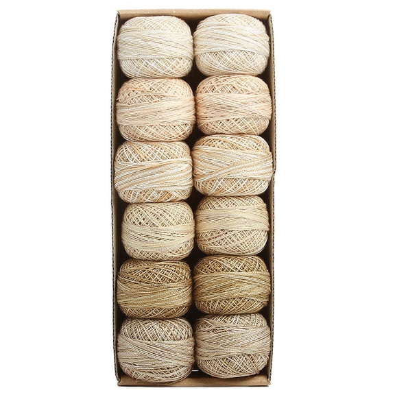 Valdani Pearl Cotton Ball Size 12 109yd Two in Beige