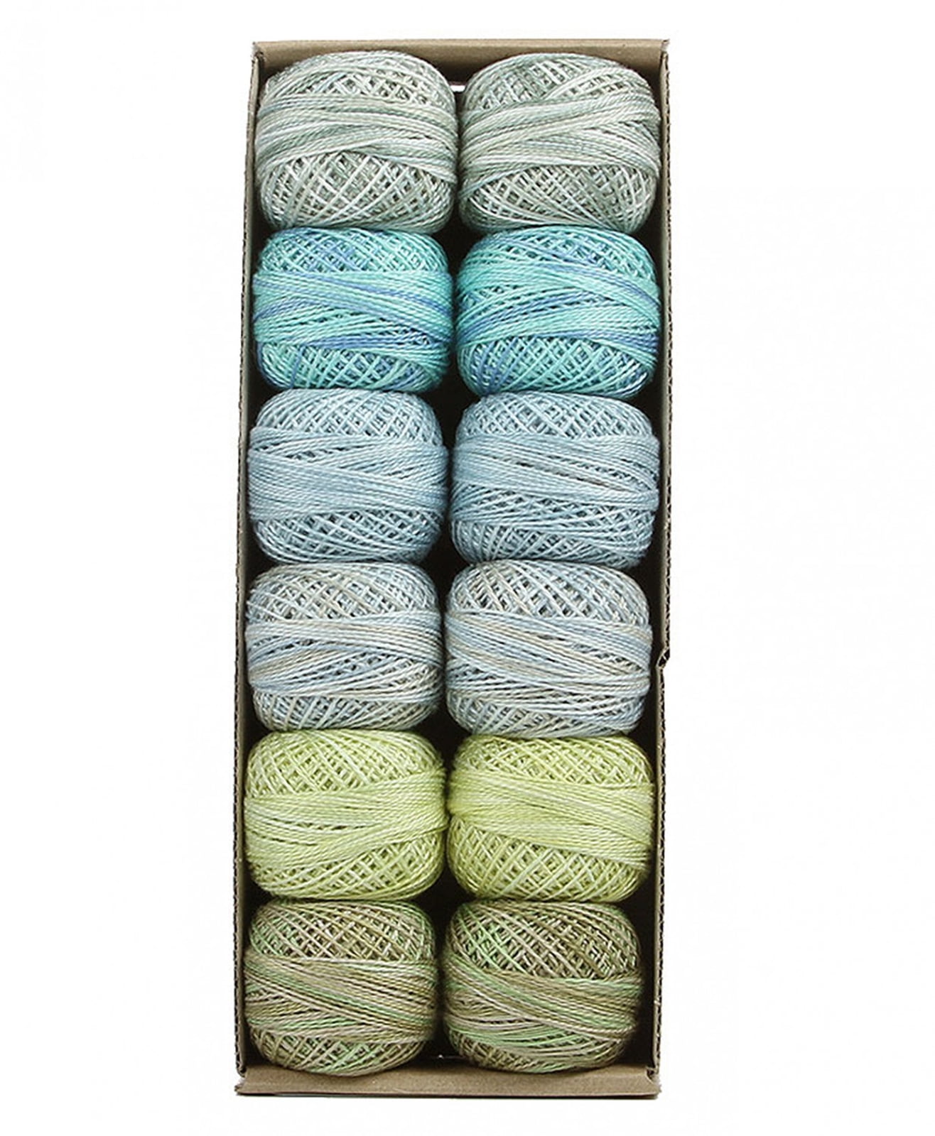 Valdani Pearl Cotton Ball Size 8 73yd Two in the Caribbean