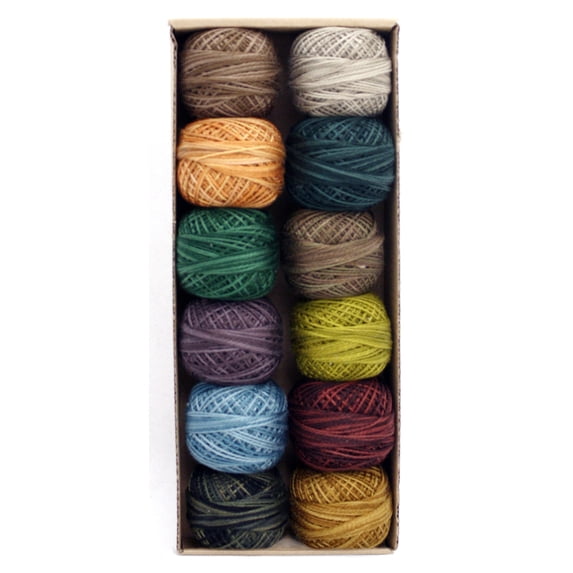 Valdani Perle Cotton Size 12 Embroidery Thread Earthly Treasures Sampler Set
