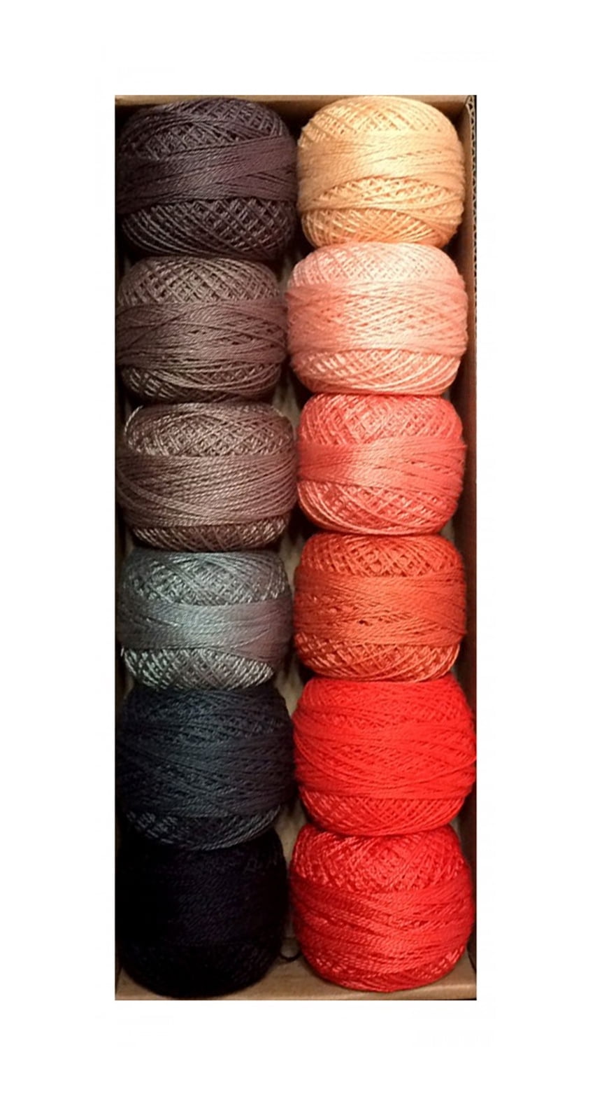 Valdani Solid Pearl Cotton Ball Size 12 109yd Solid Shades Set 4