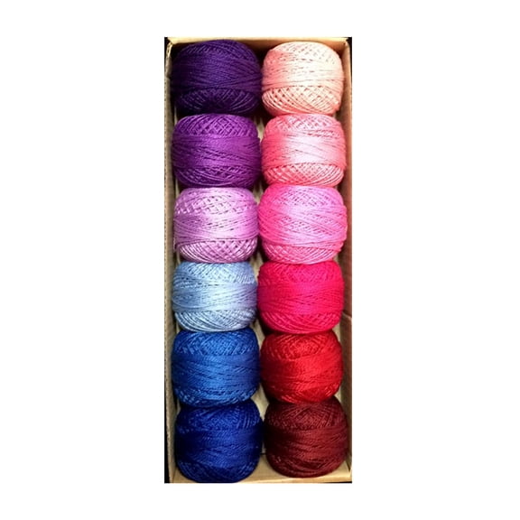 Valdani Solid Pearl Cotton Ball Size 12 Solid Shades Set 1
