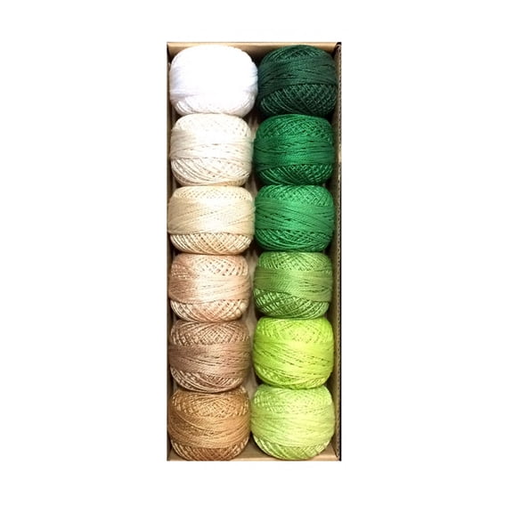 Valdani Solid Pearl Cotton Ball Size 12 Solid Shades Set 3