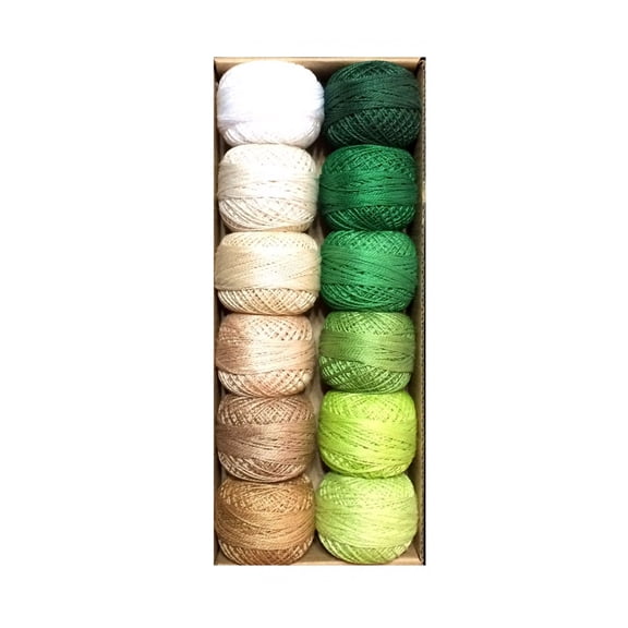 Valdani Solid Pearl Cotton Ball Size 8 Solid Shades Set 3