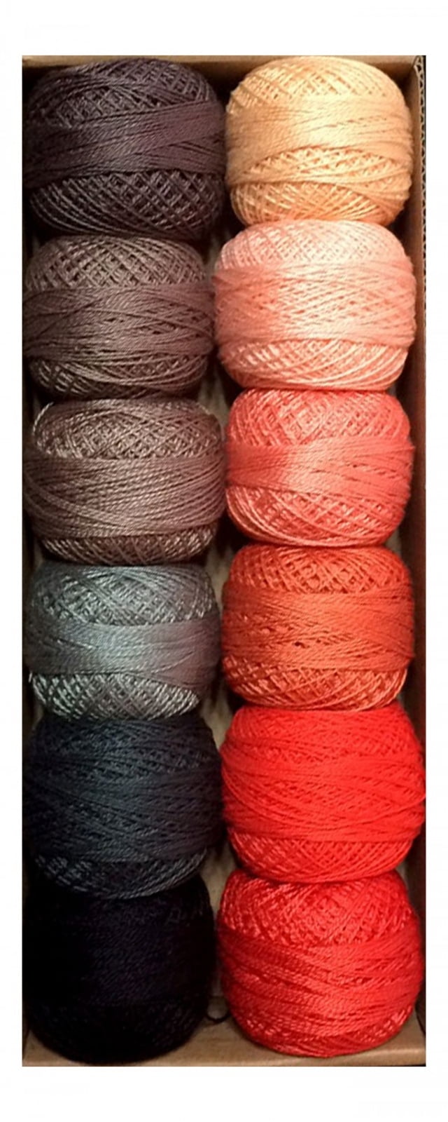 Valdani Solid Pearl Cotton Ball Size 8 Solid Shades Set 4