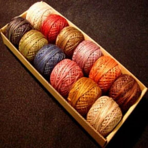 Valdani Vintage Hues Perle Cotton Size 12 Embroidery Thread Sampler Set