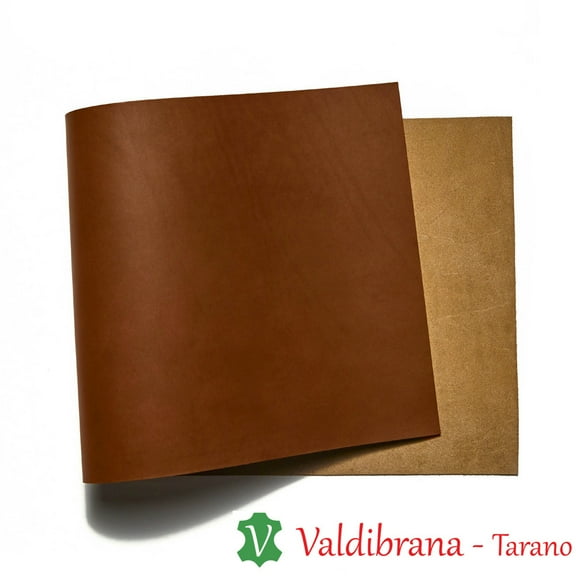 Valdibrana Conceria, Tarano, Italian Vachetta Leather, Panel, Classic Brown