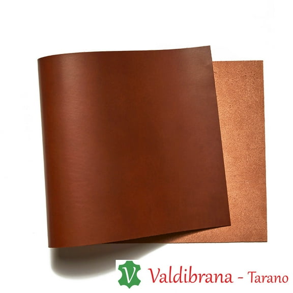 Valdibrana Conceria, Tarano, Italian Vachetta Leather, Panel, Medium Brown