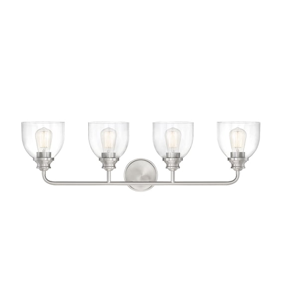 Vale 4-Light Bathroom Vanity Light in Satin Nickel
