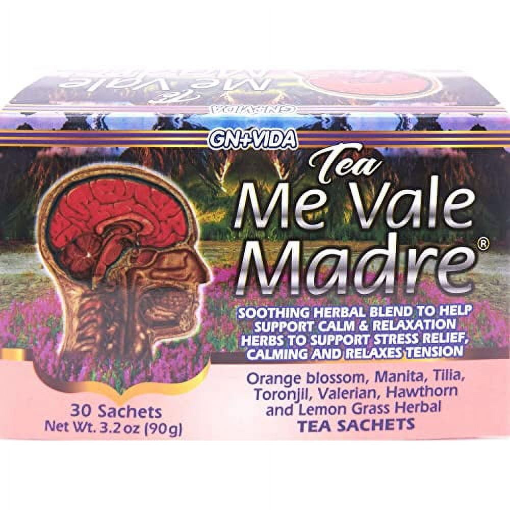 GN Vida Vida Madre Calming Tea, 100% Herbal Relaxation, Stress Relief ...