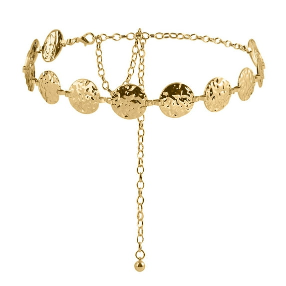 ValenSweet Western Metal Concho Belt for Women Cowgirl Chain Belts for Dresses Jeans Country Concert Outfit