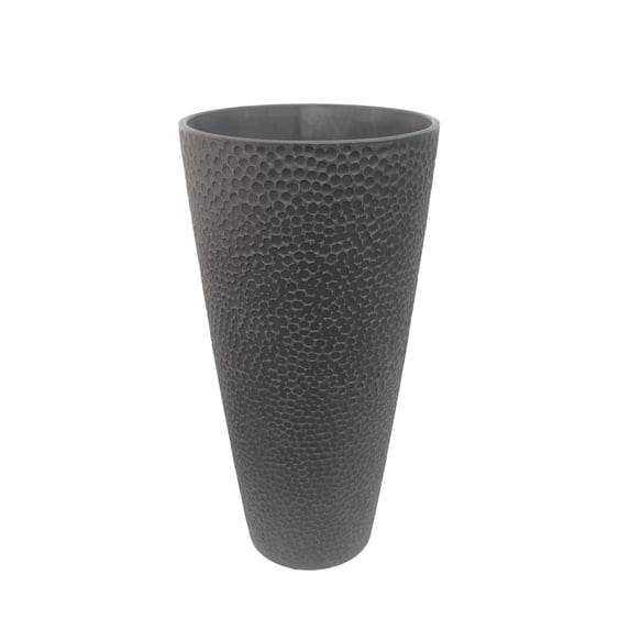Valencia 28" Hammered Vase Planter, Charcoal