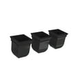 thumbnail image 1 of Mayne Valencia 7" x 7" x 8" Square Self Watering Black Plastic Wall Mount Planter, 3-Pack, 1 of 17