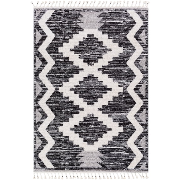 Valencia Black 2' x 3' Global Rectangle Area Rug
