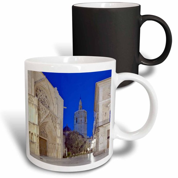 3drose, Valencia Cathedral at Dawn, Valencia, Spain - Eu27 Rti0072 - Rob Tilley, 11oz Magic Transforming Mug