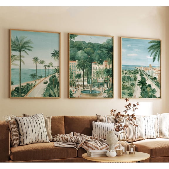 Valencia Coastal Set 3 Stretched Canvas