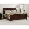 thumbnail image 1 of Valencia King Low Profile Wood Platform Bed with Matching Footboard in Walnut, 1 of 10
