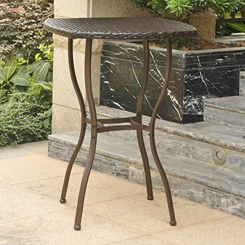 Valencia Resin Wicker/Steel Bar Height Table$$Garden & Patio