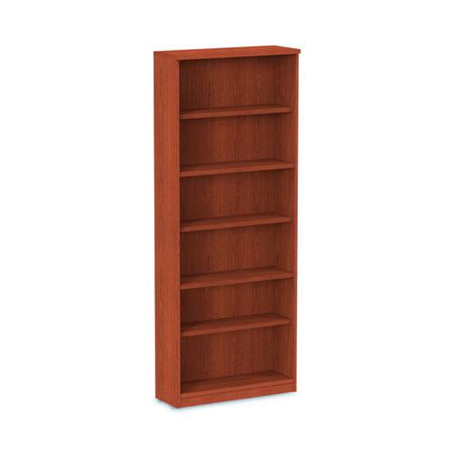 Valencia Medium Cherry 6-Shelf Adjustable Bookcase