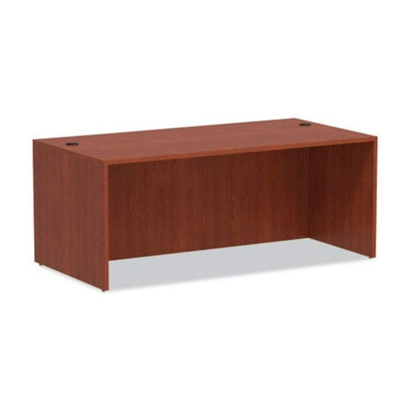 Alera Valencia Series Straight Front Desk Shell, 71" x 35.5" x 29.63", Medium Cherry