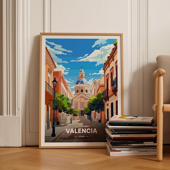 Valencia Spain Scenic Cityscape Wall Decor