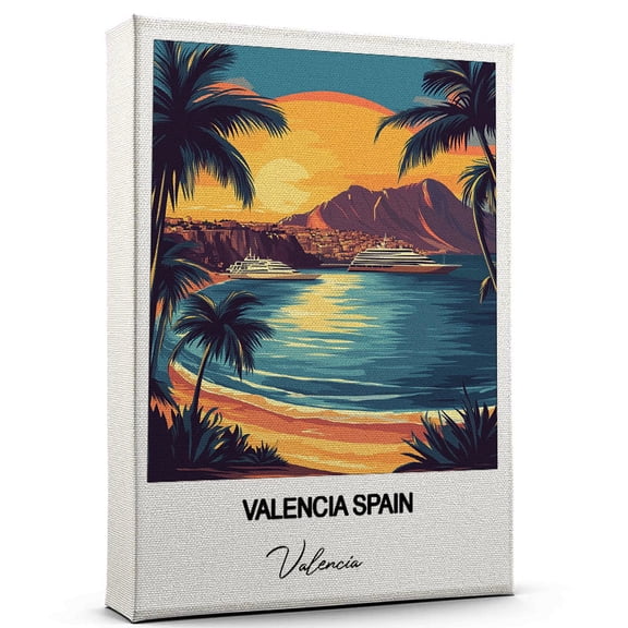 Valencia Spain Travel Art Canvas – Modern Wall Art Inspired by Valencia Canvas – Great Gift for Travel Lovers – Ready to Hang