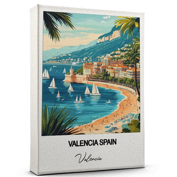 Valencia Spain Travel Print on Canvas  Valencia Canvas  Great for Travel Enthusiasts, Perfect for Home & Office Decor