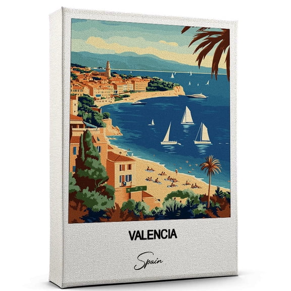 Valencia Travel Poster Canvas  Spain Canvas  Unique Gift Idea for Home, Office, or Living Space