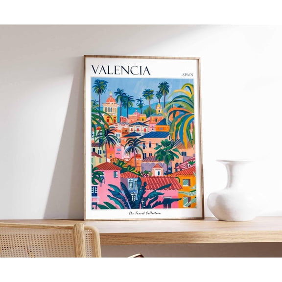 Valencia Travel Spanish City Art, Unframed Paper Print