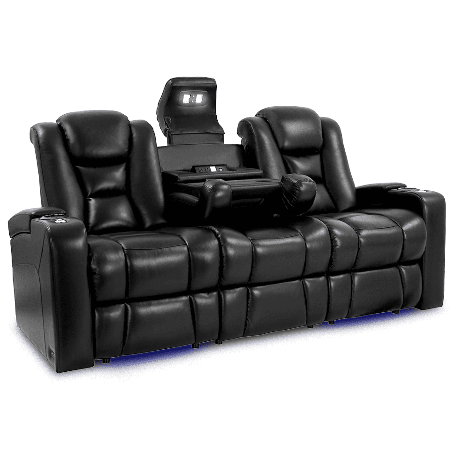 Valencia Venice Home Theater Seating Premium Top Grain Italian Nappa 11000 Leather, Power
