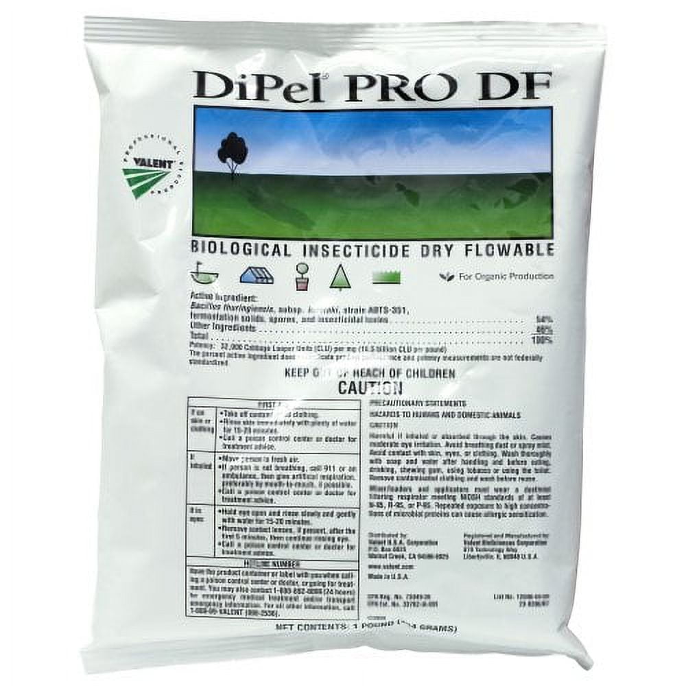 Valent USA Dipel Pro DF Biological Insecticide BT 54%, 1lb Bag ...