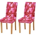 thumbnail image 1 of Valentin''s Day Red Heart Flowers Dining Room Chair Covers Pink Love Spring Floral Chair Slipcovers Seat Protector Removable Washable Chair Cover For Home Kitchen Restaurant Hotel 4pcs, 1 of 6