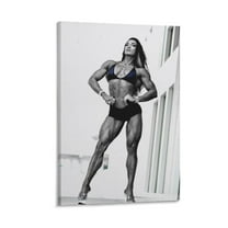 Valentina Mishina Portrait Female Bodybuilder Strength Gym Posters Canvas Wall Art Print For Room Aesthetic And Decor Poster For Bedroom Office Home Dorm Kitchen Bathroom Decor